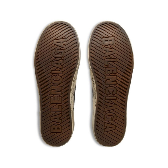 Balenciaga Paris Distressed Denim Hi-Top Sneakers - Picture 7 of 9